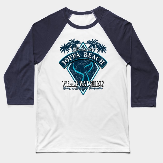 Jonah’s Joppa Beach Whale Watching Baseball T-Shirt by PacPrintwear8